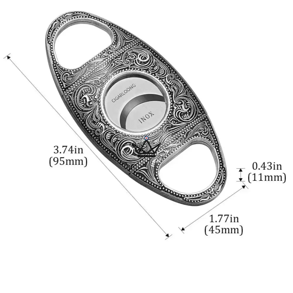 Incisum Heritage Cigar Box – Lighter + Cigar Cutter + Baroque Engraved Ashtray | Gold · Copper · Silver — view 11