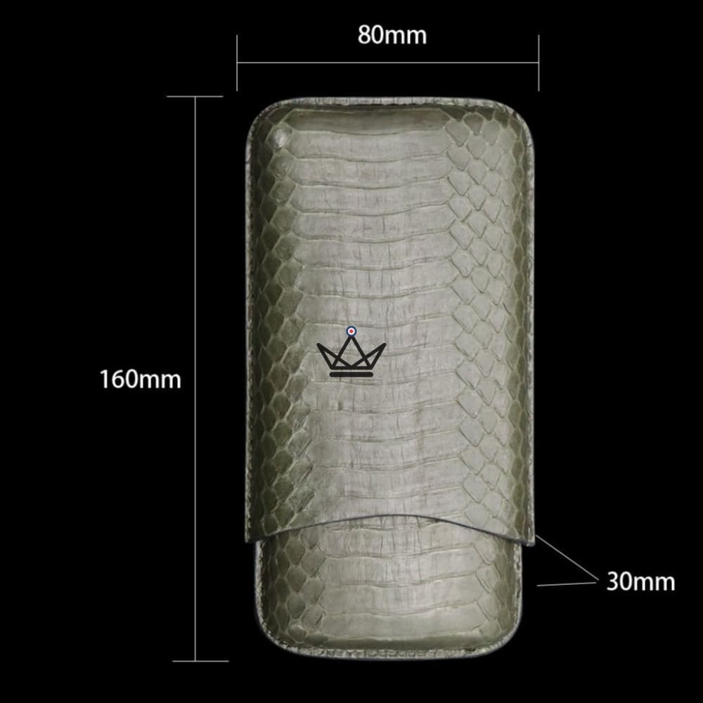 AURELIUS Cigar Case — Intense Green Croc Leather, 2 or 3 Cigars — view 8