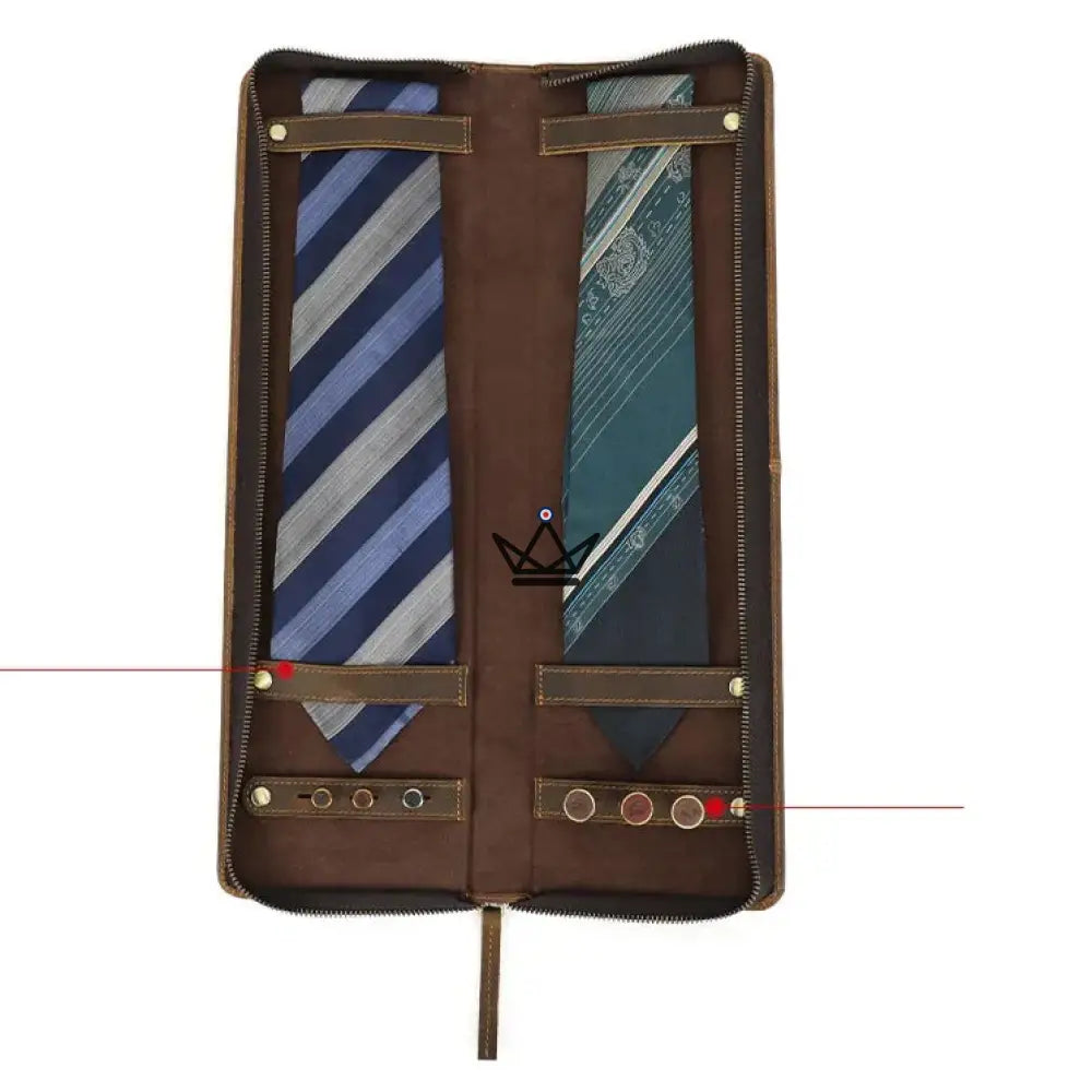 Personalisierbares Krawattenetui aus Leder - Voyageur Windsor – Ansicht 6