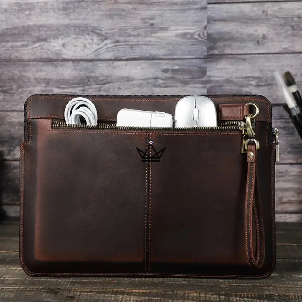 Customizable leather sleeve for MacBook AIR & PRO - Voyageur Centurion — view 10