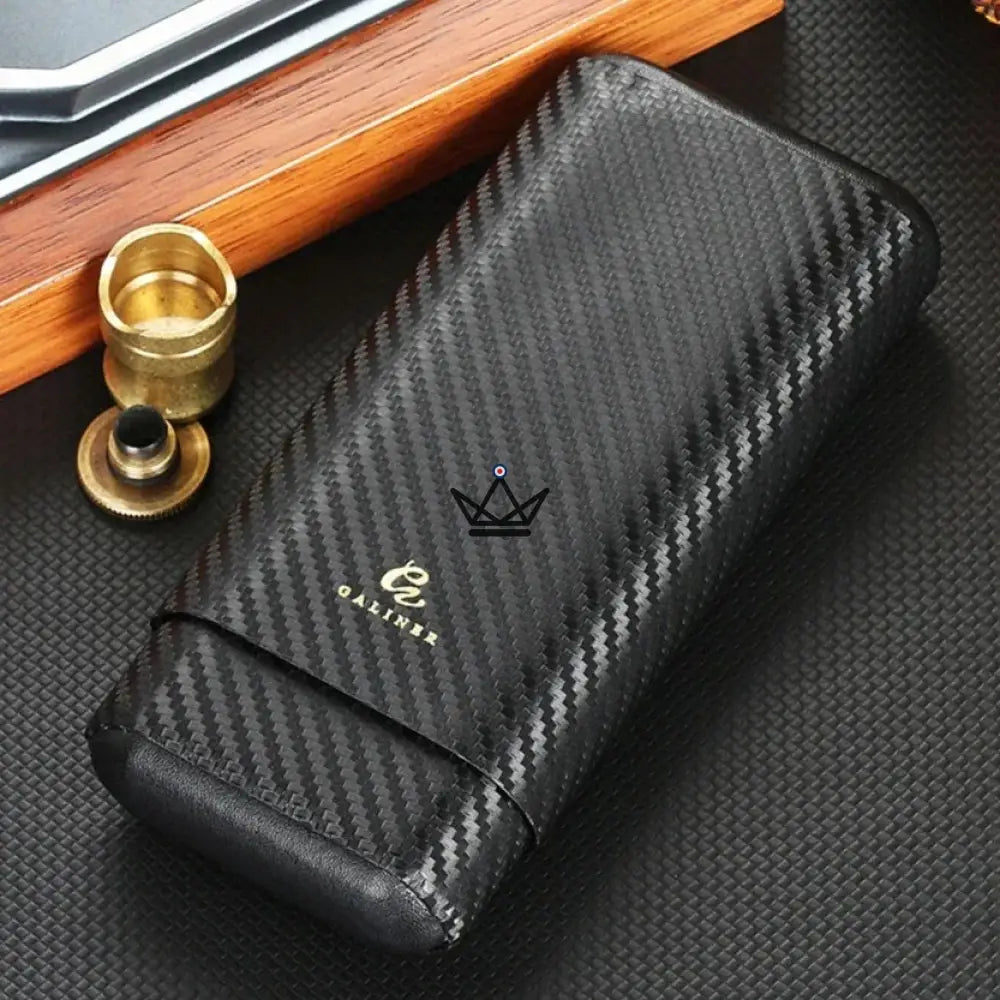 Caso de cigarro de viaje - CARBON WOOD - vista 1