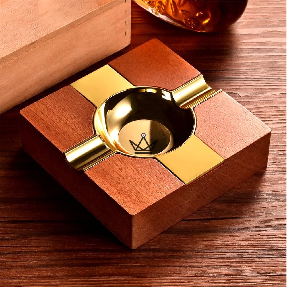 Cigar Ashtray - IRON BELT - Gold