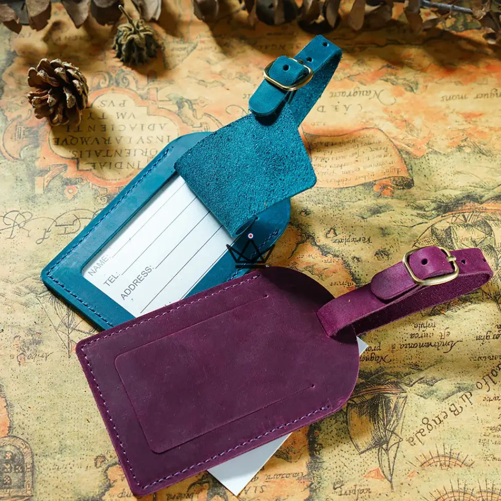 Customizable Leather Luggage Tag – Voyageur Tag — view 9