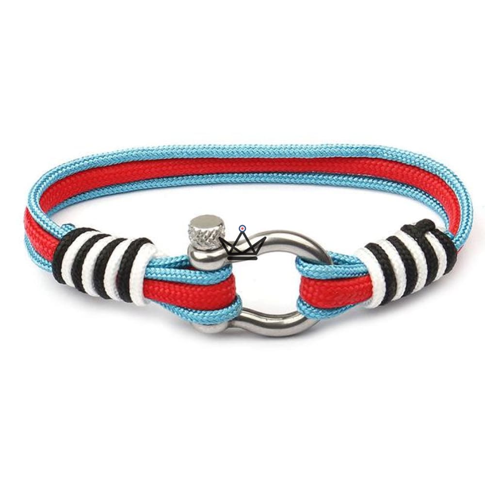 Neptune Marine Bracelet - Silver Anchor & Rope - 19 Colors — view 15