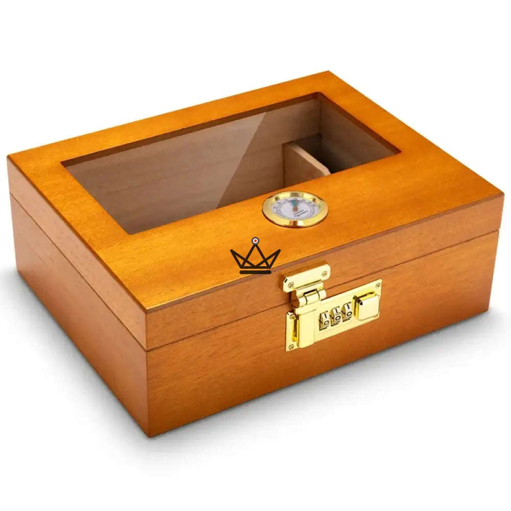 Zigarrenhumidor Enigma Style – spanisches Zedernholz, mit Sichtfenster, Zahlenschloss, 20 bis 30 Zigarren – Ansicht 9
