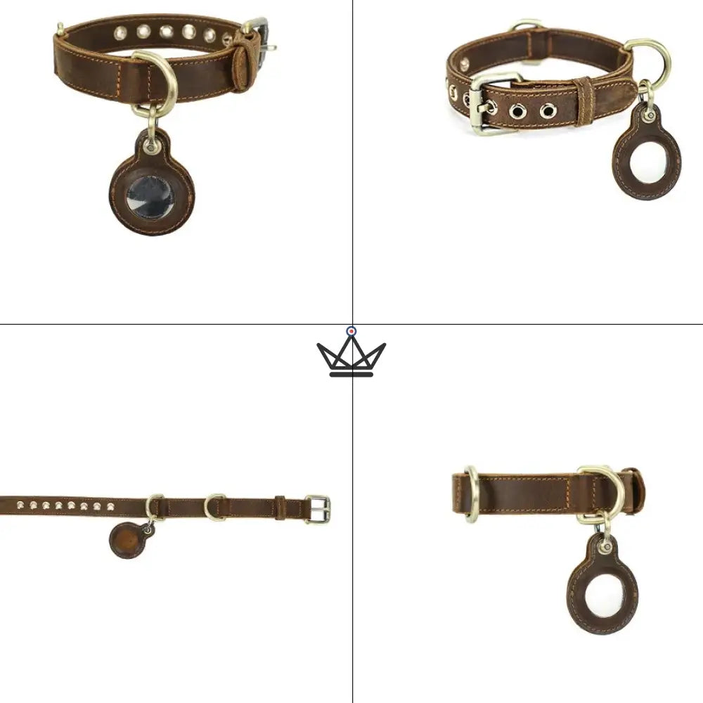 Collier en cuir personnalisable pour chien, Emplacement AirTag – Voyageur Argos — image 7