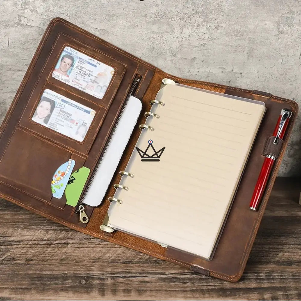 Customizable A5 Leather Organizer — VOYAGEUR Galenda — view 3