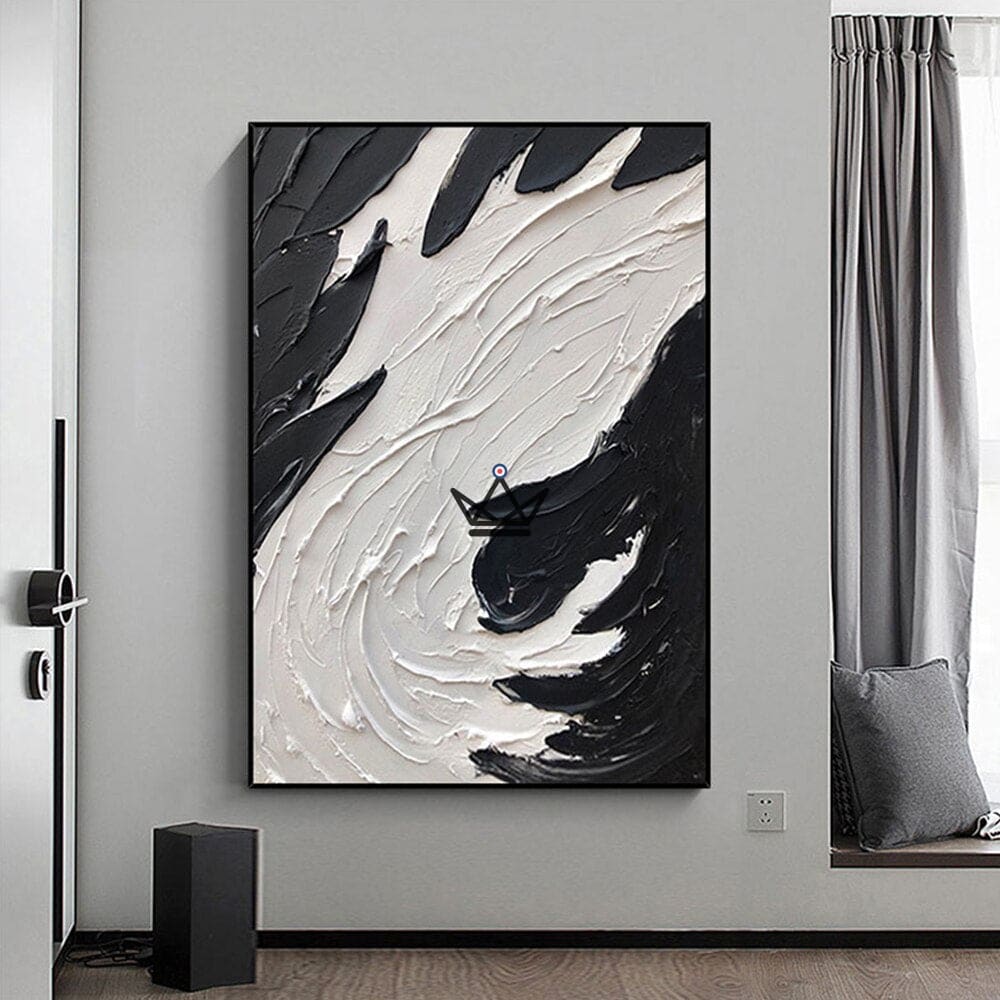XXL oil painting on canvas - Undulating abstraction — D / 40cm x 60cm