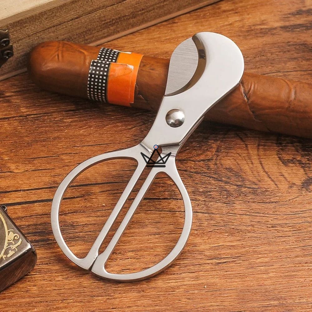 Slyk Scissors Cigar Cutter — Stainless Steel Silver, Precise Cut All Sizes — view 4