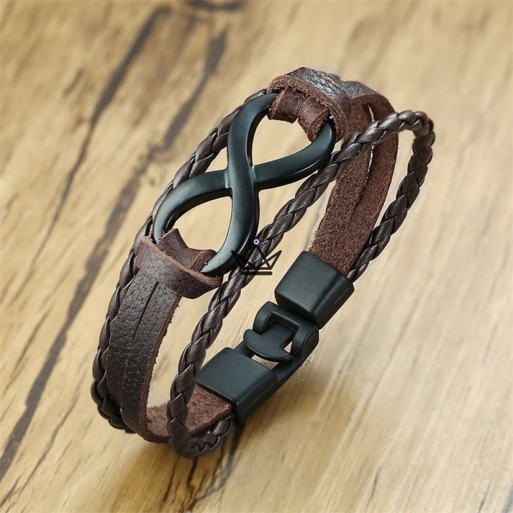 Infinite Bracelet - Genuine Leather & Infinity Symbol ∞ - 4 Colors — view 2
