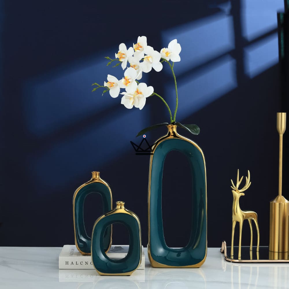 Vase de cerámica - Peacock Ovalis — vista 1