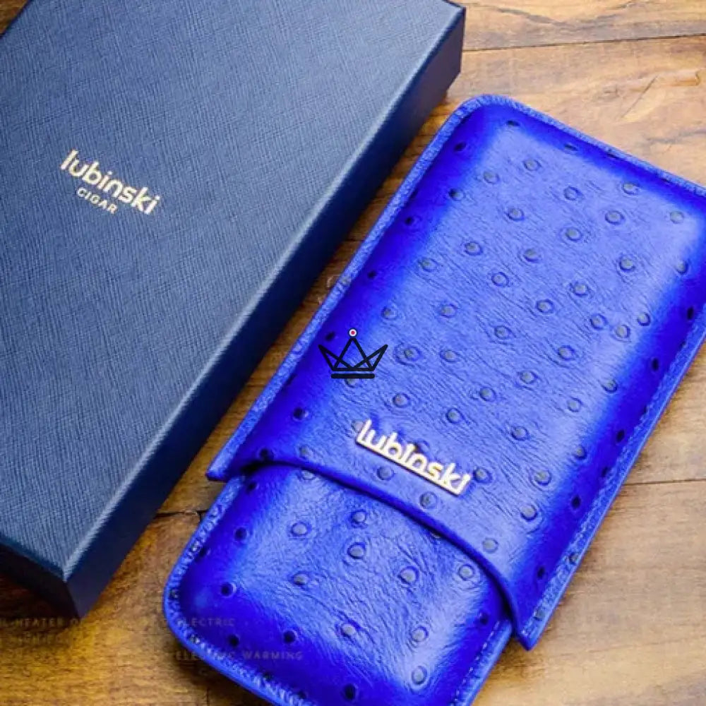 Zigarrenetui Leonidas Edition – Rindsleder, 3 Churchill- & Robusto-Zigarren, 5 Ausführungen, inklusive Geschenkbox – Ansicht 3