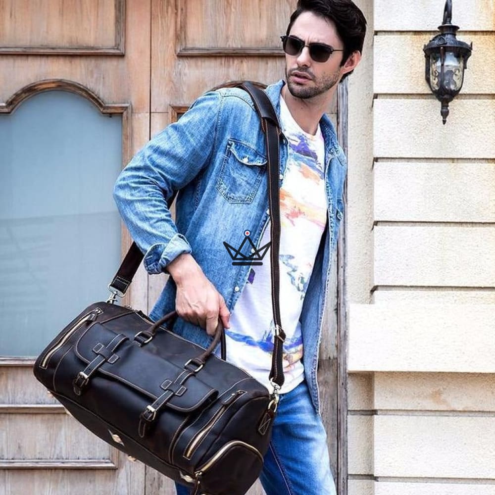 Bolso de viaje de cuero vintage - HORSE - vista 3
