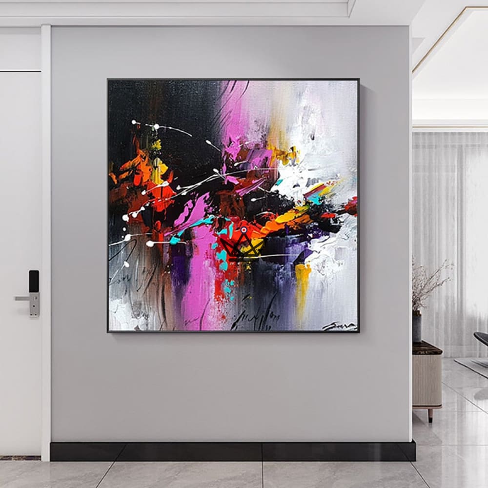 Oil painting on XXL canvas - Chromatic Fusion — C / 50cm x 50cm