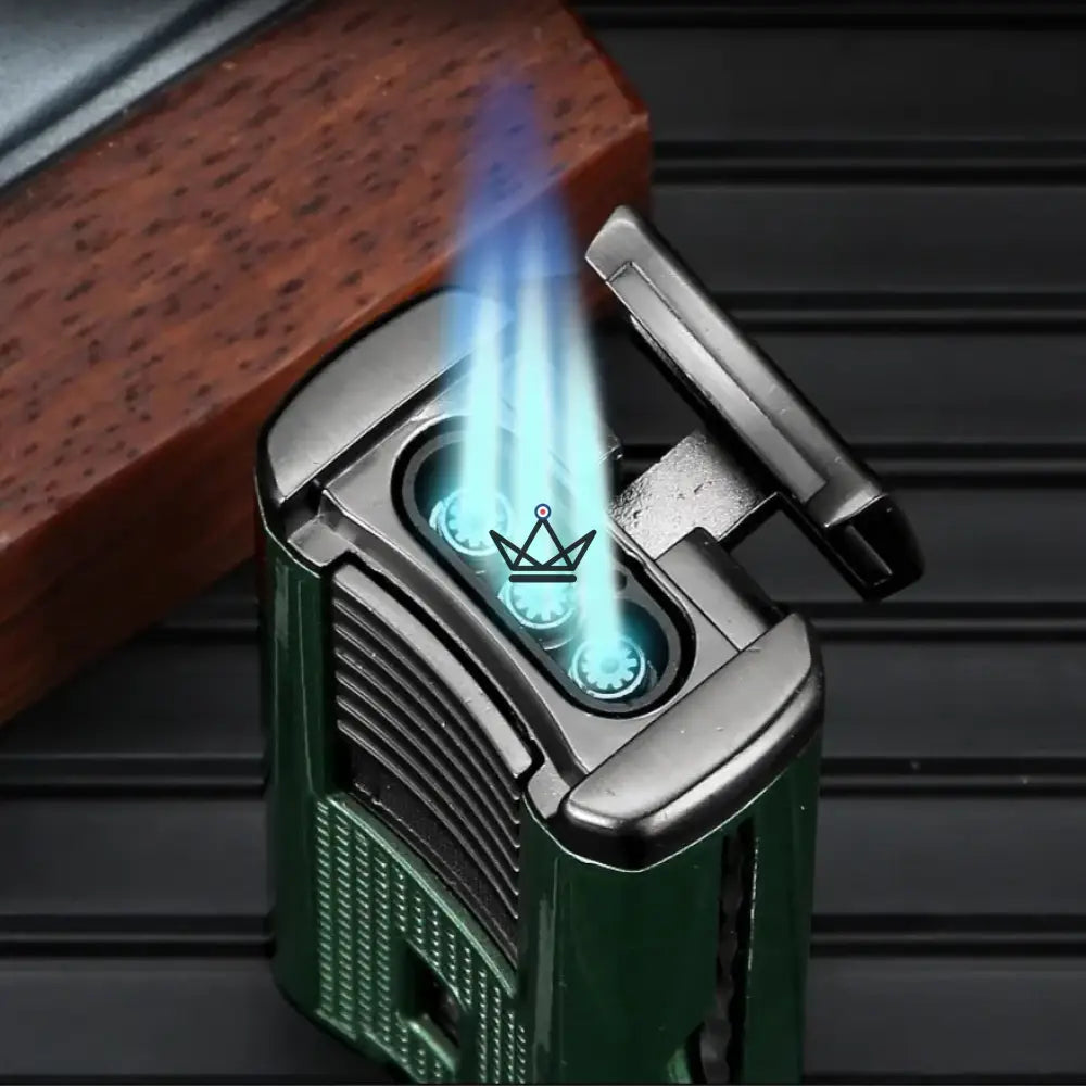 Praetor King Pack – Blauflammen-Zigarrenfeuerzeug + Guillotine-Zigarrenschneider | 4 Farben – Ansicht 17