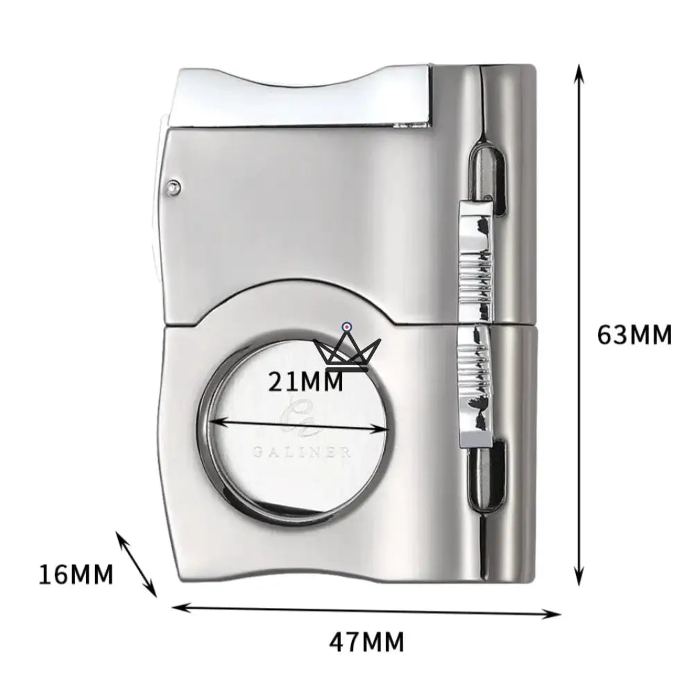 Ignition Pro Cigar Cutter - Brushed Stainless Steel, Guillotine Blade & Retractable Punch, 21mm Diameter | Collector's Case Included — view 5