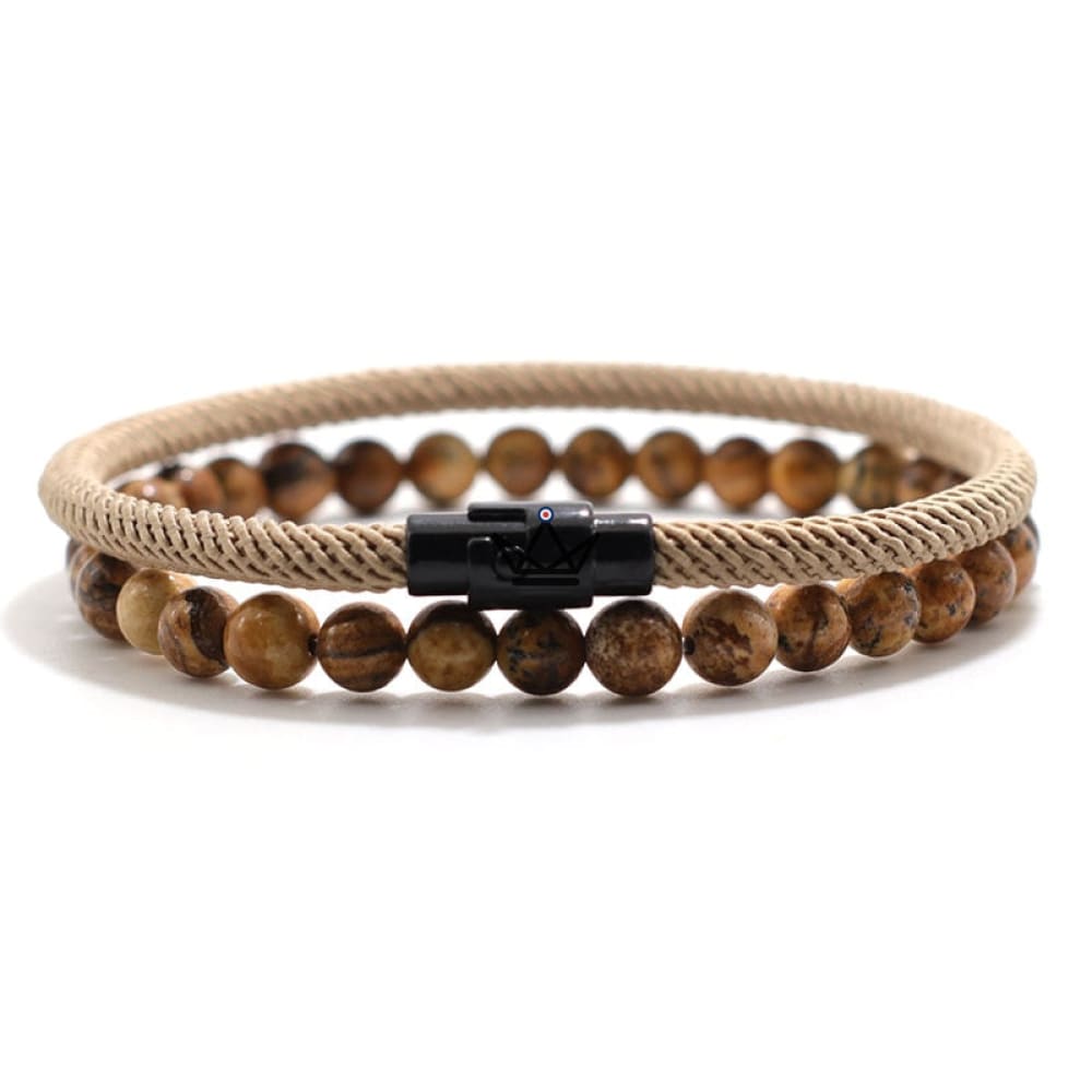 DUO ELEMENTARY STONE Pack - Cord & Onyx Bracelet - 9 Colors — view 7