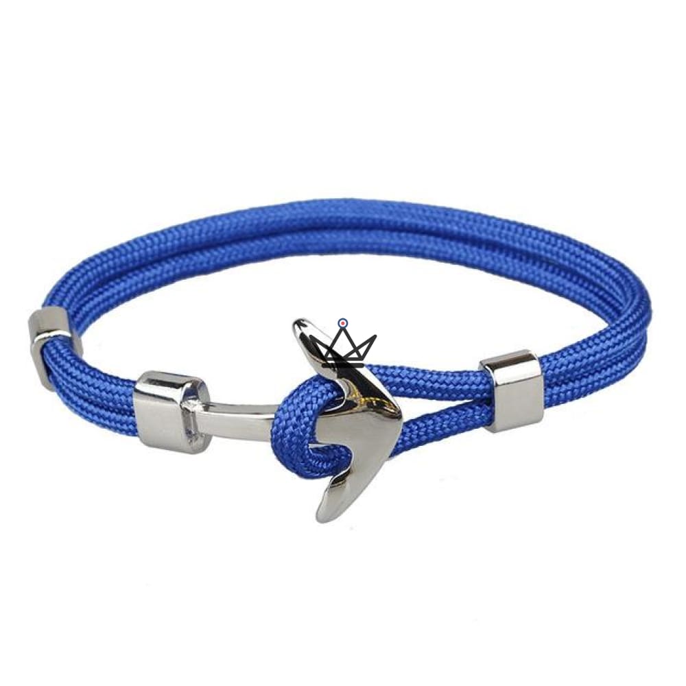 Armband Poseidon – Versilberter Anker – 10 Farben – Ansicht 2