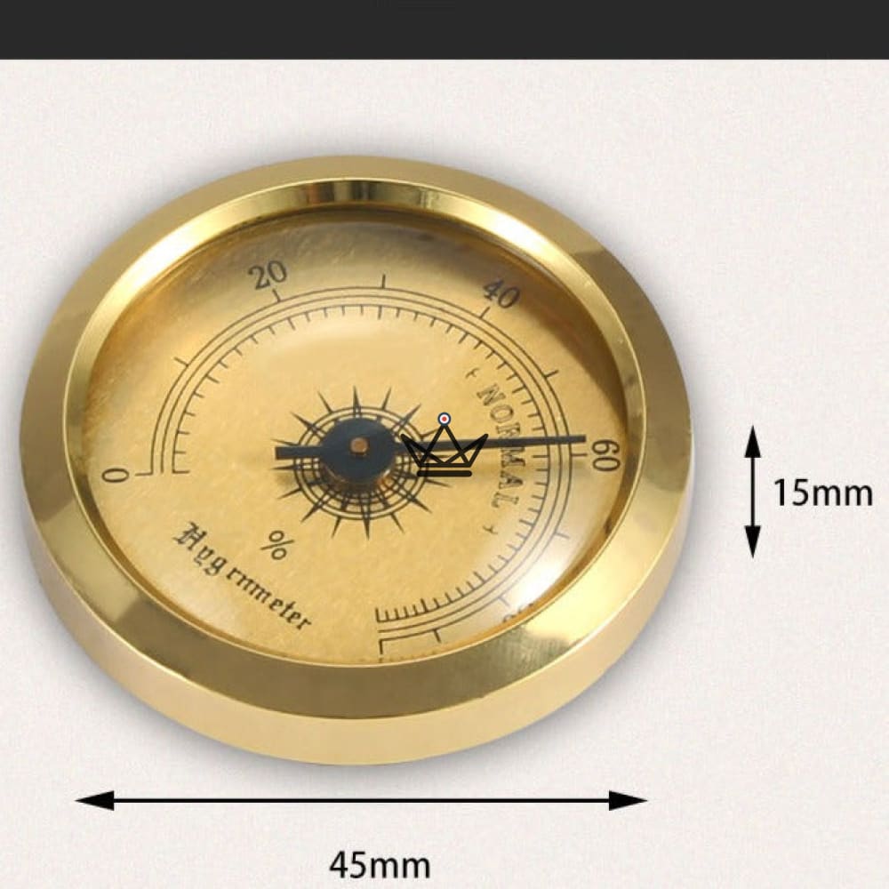 Sensor Basic mechanischer Hygrometer Zigarren — 45 × 15 mm, Gold, Analoganzeige – Ansicht 5