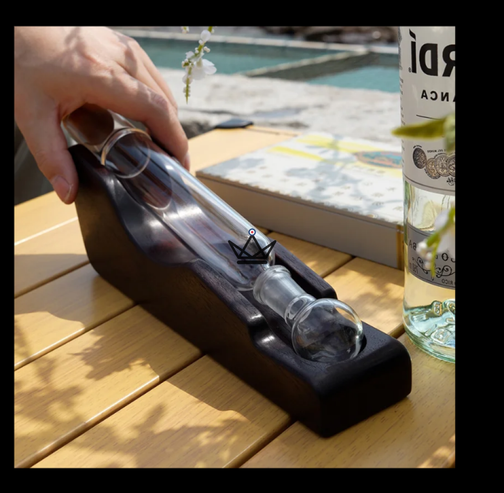 INFUSIO AXIS Cigar Infuser — Horizontal Tube, Cedar Caps, Hygrometer | 73 Ring Gauge — view 7