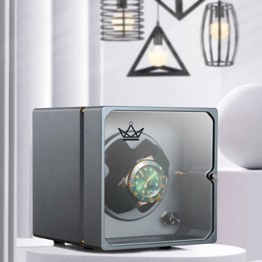 Uhrenbeweger für Automatikuhren PRODIGY – Gebürstetes Aluminium, 4 Modi, Modernes Design – Ansicht 3