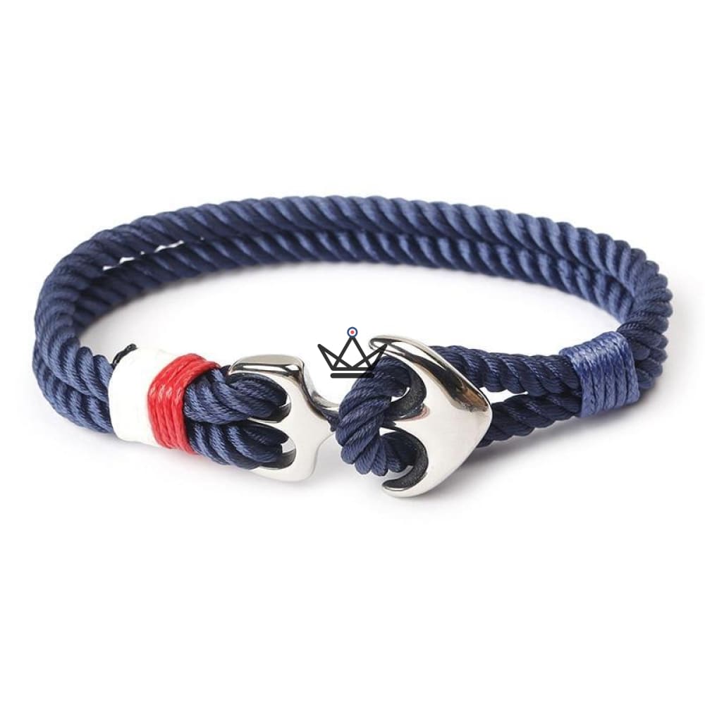 Neptun-Armband – Anker versilbert & Tau – 19 Farben – Ansicht 4