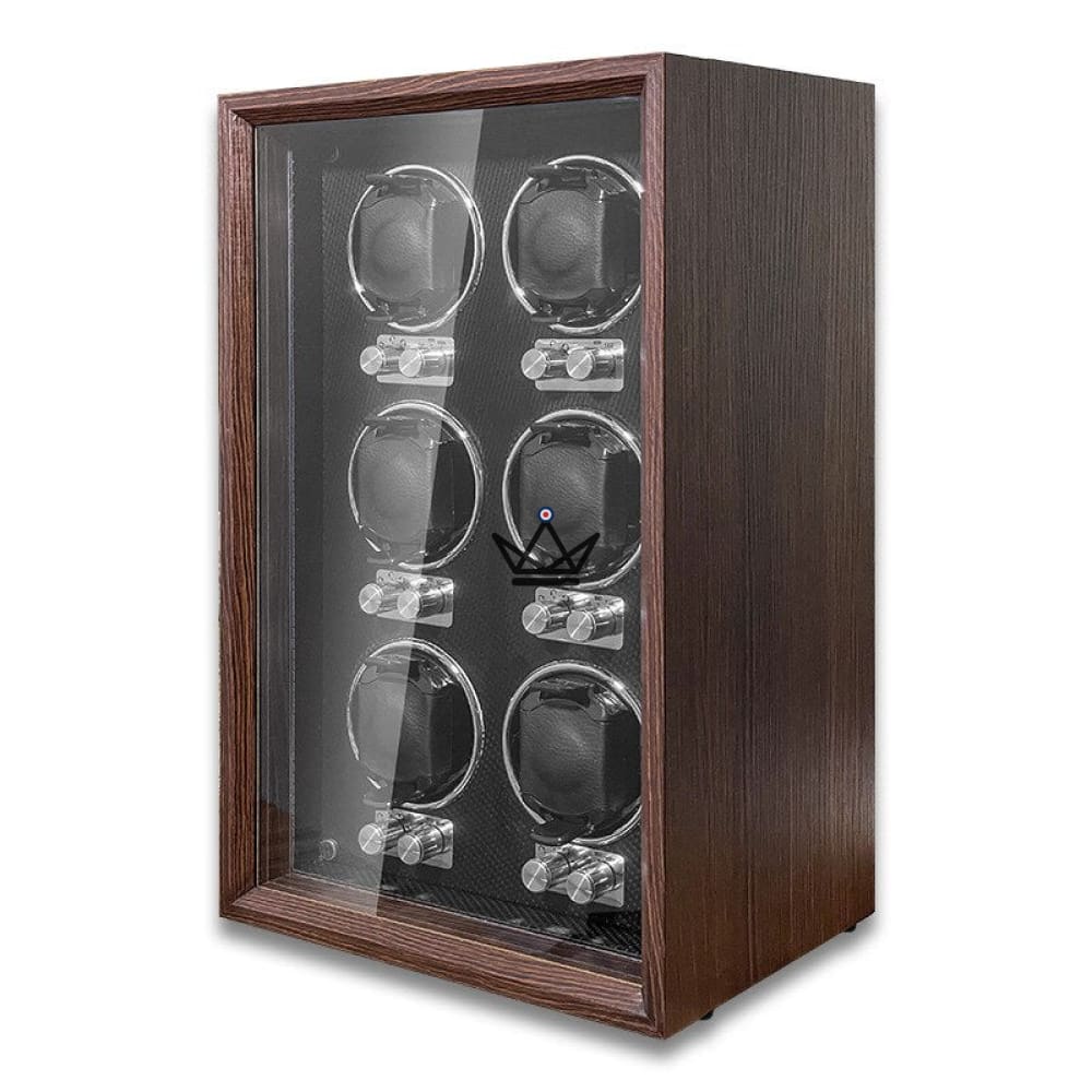 Automatic Watch Winder EBONY LUXE — Wood, 4 to 6 Watches, Independent Rotors — view 8