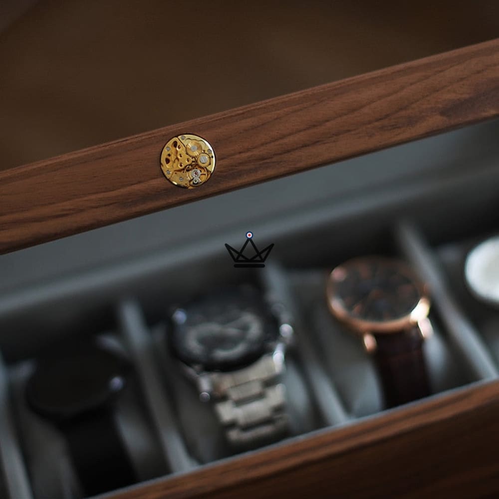 CUSTODIA TEMPORUM Luxury Watch Storage Box — Wood, Velvet, 5 or 10 Watches — view 6