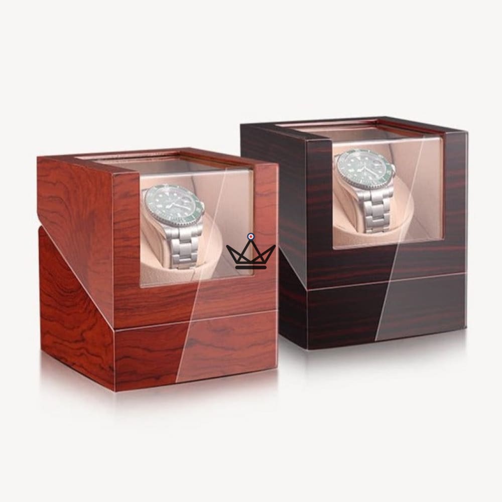 enrollador automático de relojes TANKER — Madera lacada, motor Mabuchi, 3 acabados