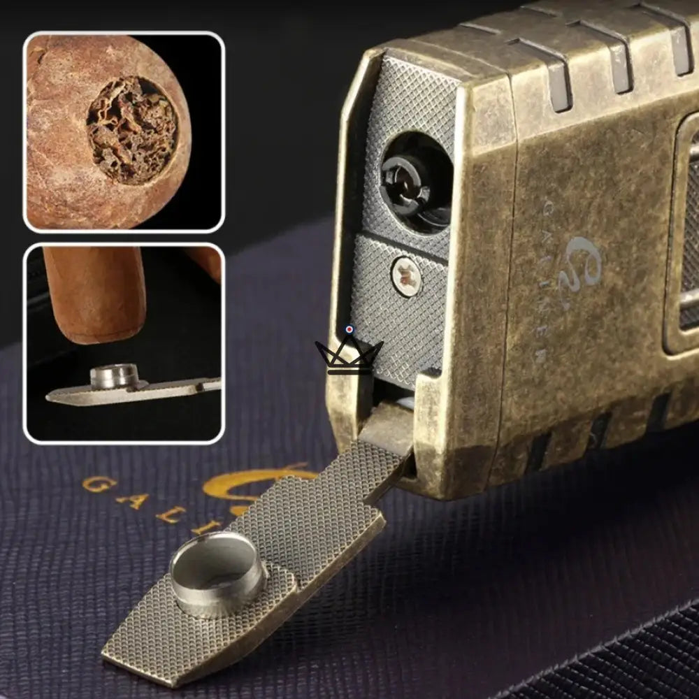HERITAGE EDITION Torch Lighter — 3 Blue Flame Torches, Punch & Cigar Holder | 3 Finishes — view 6