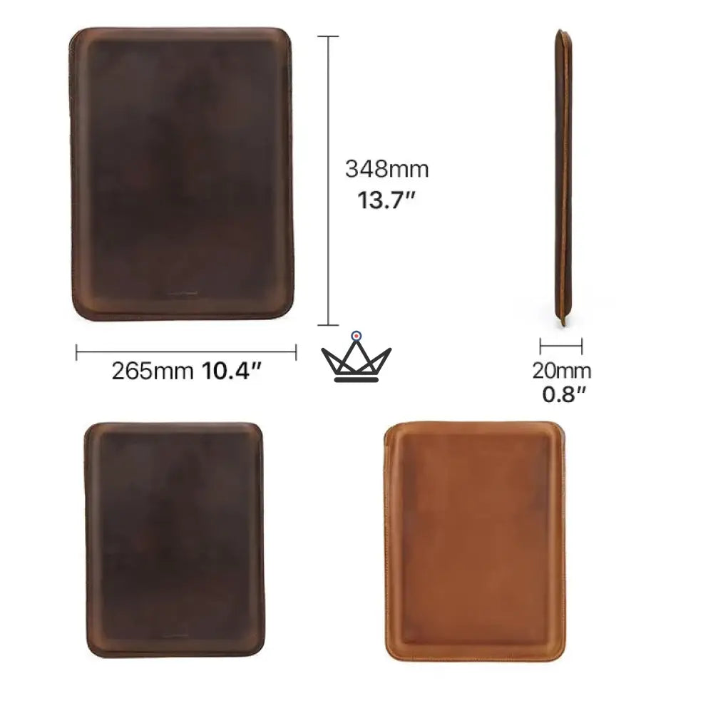 Customizable leather Macbook sleeve 13"-14" - Voyageur SKIN — view 4