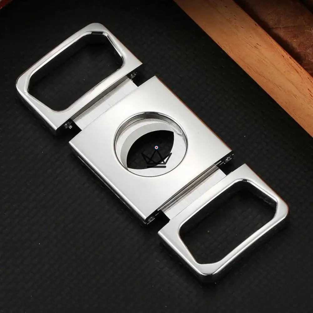 Zigarrenschneider ELITE SQUARE — Guillotine Doppelklinge, 24 mm, Gelb oder Silber | Sammler-Geschenkbox – Ansicht 4