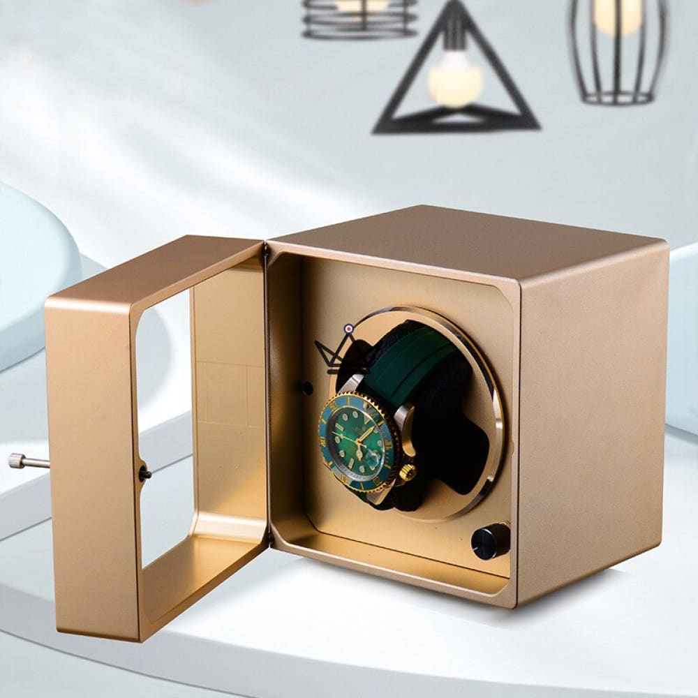 Automatic Watch Winder PRODIGY — Brushed Aluminum, 4 Modes, Modern Design — view 2