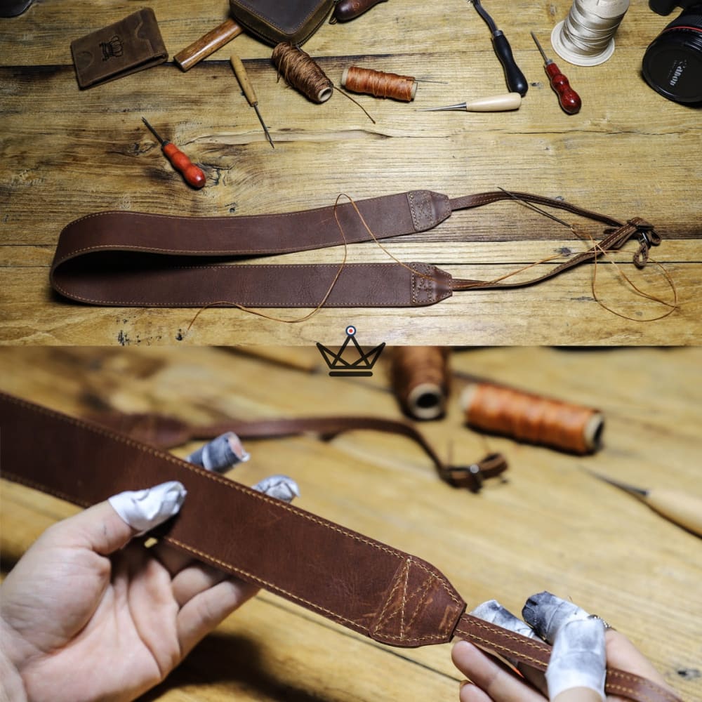 Customizable Leather Camera Strap - Voyageur Nomade — view 6