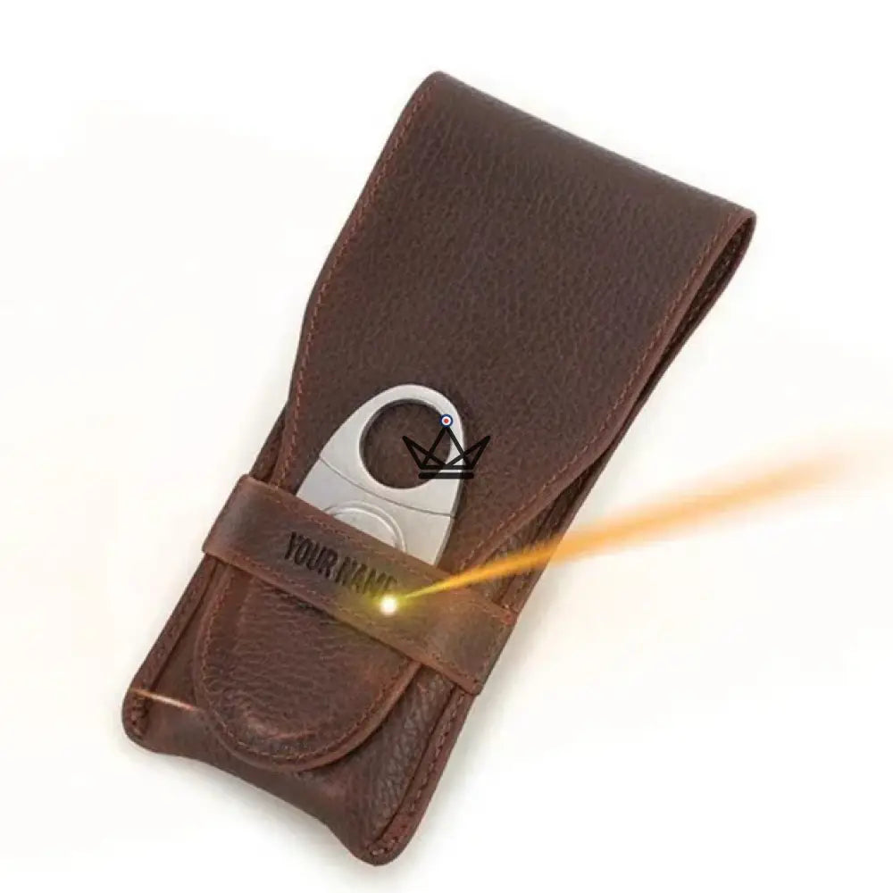 Anpassbares Lederetui für 3 Zigarren – Voyageur Pocket – Ansicht 5