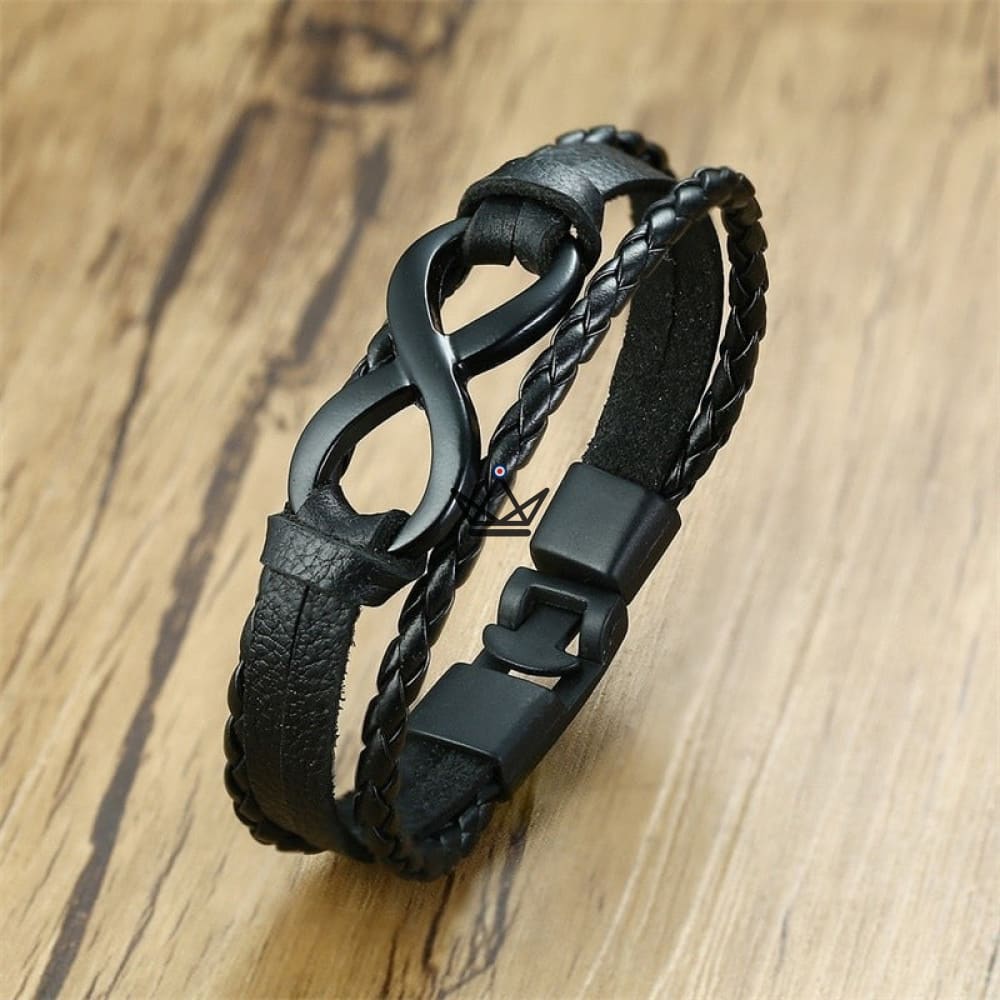 Armband Infinite – Echtes Leder & Unendlichkeitssymbol ∞ – 4 Farben – Ansicht 5