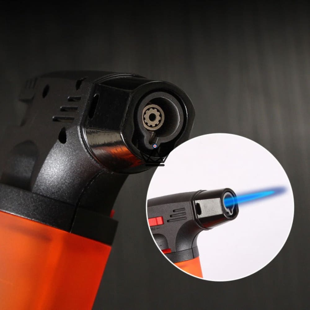 Feuerzeug Stabfeuerzeug GRIPS XXL — Riesenformat, Starke Flamme, Schwarz · Orange · Blau – Ansicht 6