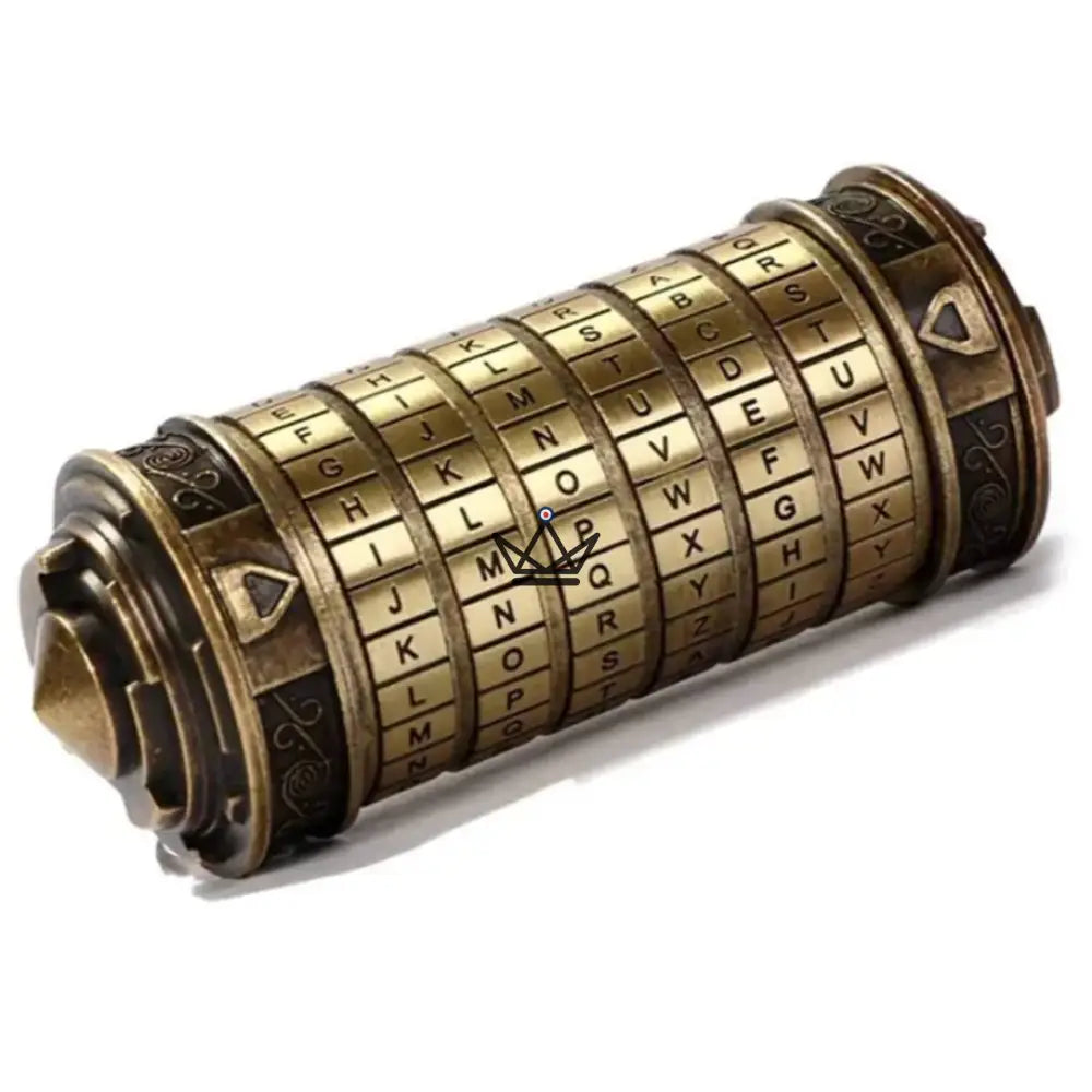 Cryptex Da Vinci – Bronzene verschlüsselte Nachrichtentruhe – Ansicht 6