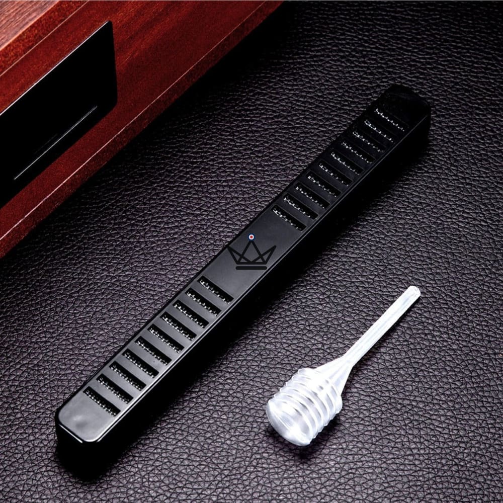 Zigarrenhumidor VERTIGO – spanisches Zedernholz, Digitalhygrometer & Magnetsystem – Ansicht 6