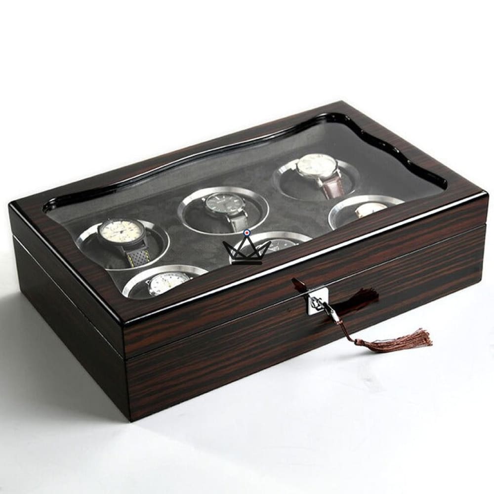LUXURIA TEMPORUM Luxury Watch Storage Box — Lacquered Wood, Glass, Key, 2 to 9 Watches — view 9