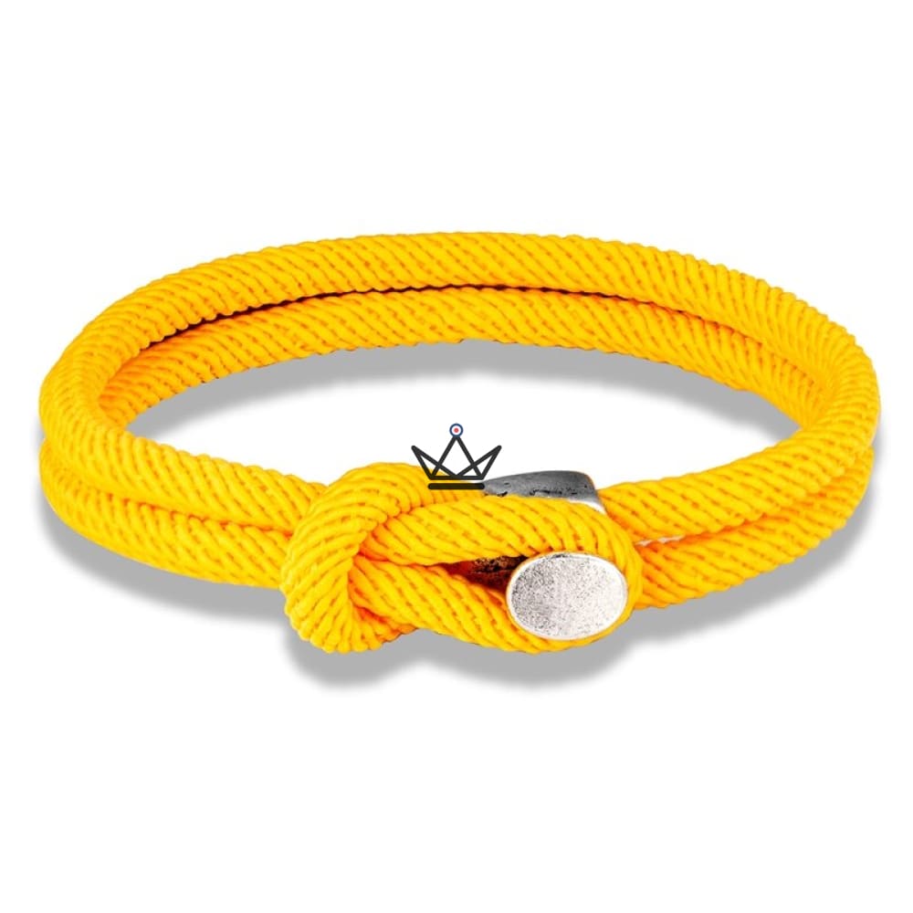 ODIN Bracelet - Silver Plated Viking Mjölnir Hammer - 10 Colors 3 Sizes — Yellow / 19cm