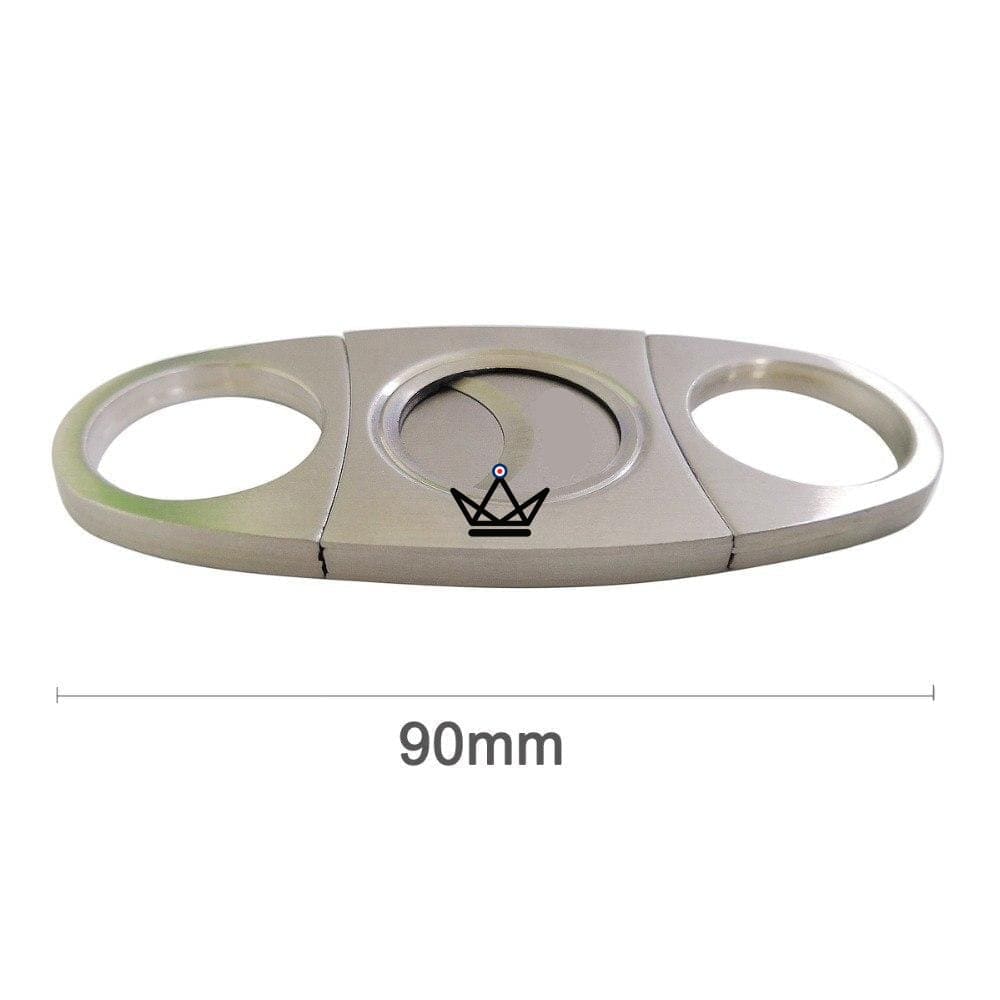 Guillotine Cigar Cutter, brushed metal — stainless steel, 55 ring gauge max — view 4