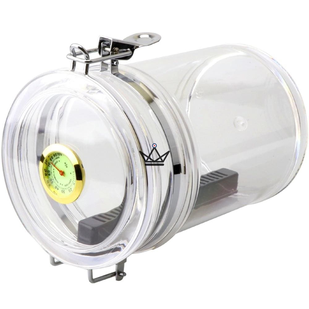 CRYSTAL BOWL Jar Humidor — clear acrylic, 15 to 20 cigars — view 3