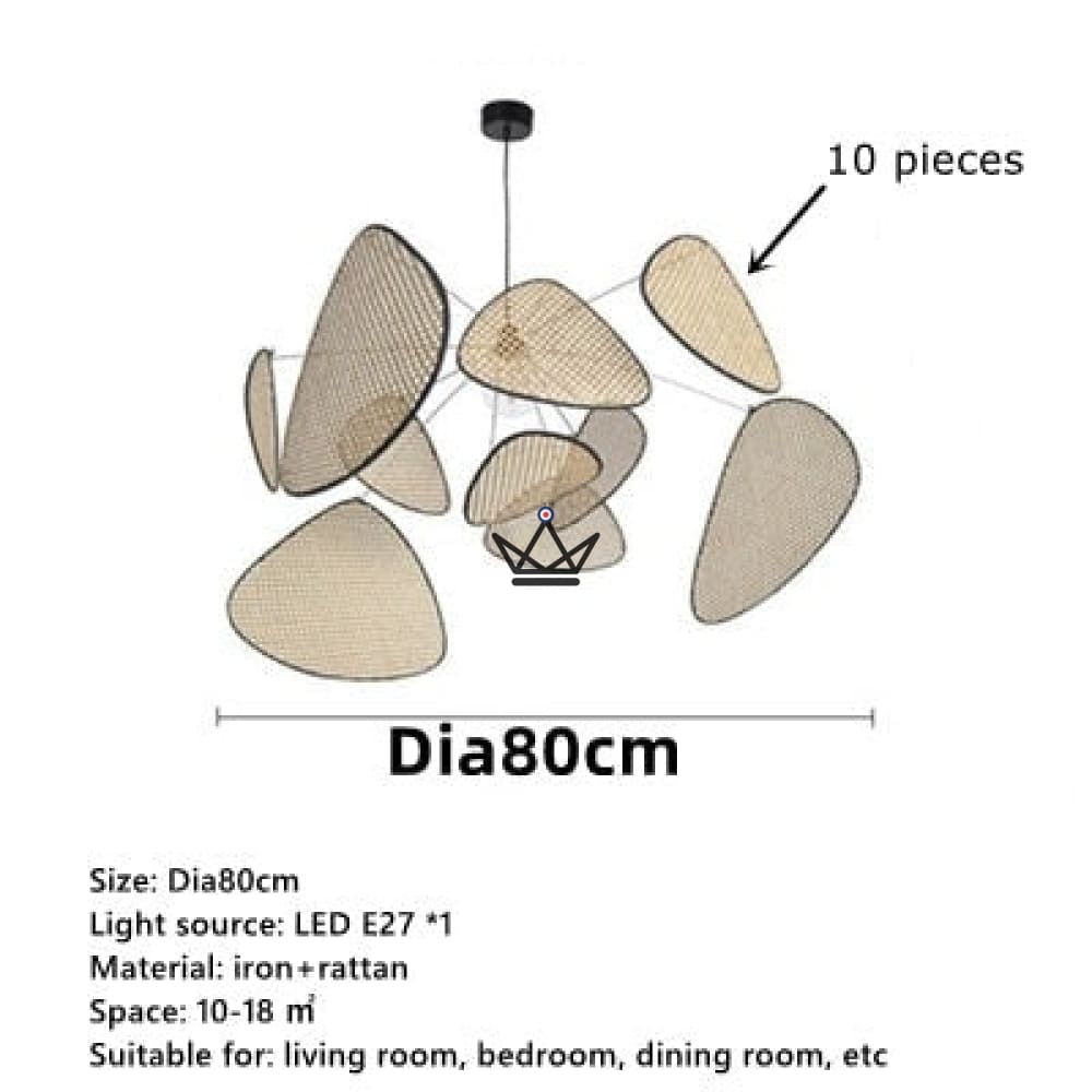Chandelier suspension Lighting - Screen Rattan — view 23
