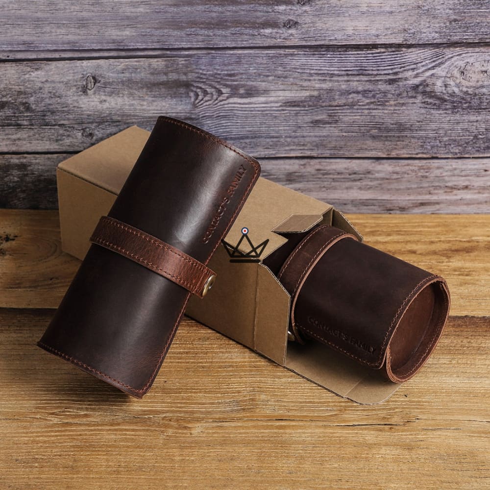 Customizable Leather Automatic Watch Travel Case - Voyageur ChronoGuard — view 4