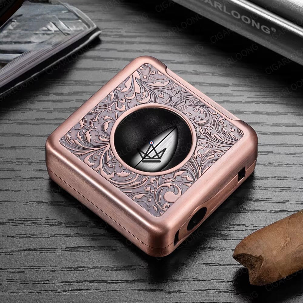 Zigarrenschneider Empire Edition 4-in-1 — V-Schnitt 21 mm, Halter, Stanzer & Bohrer, Edelstahl, 5 Ausführungen, Inklusive Geschenkbox – Ansicht 8