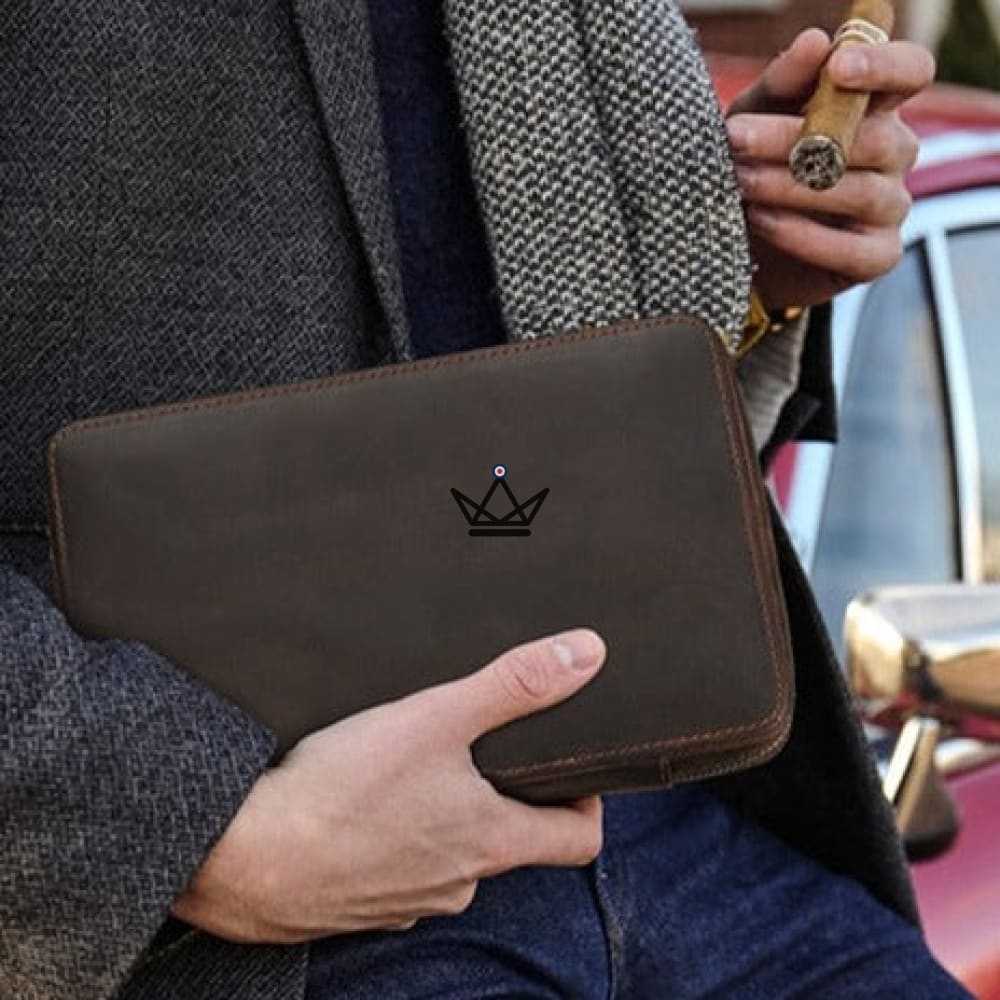 Zigarrenetui Voyageur Prestige – echtes Leder & personalisierbare Lasergravur – Ansicht 5