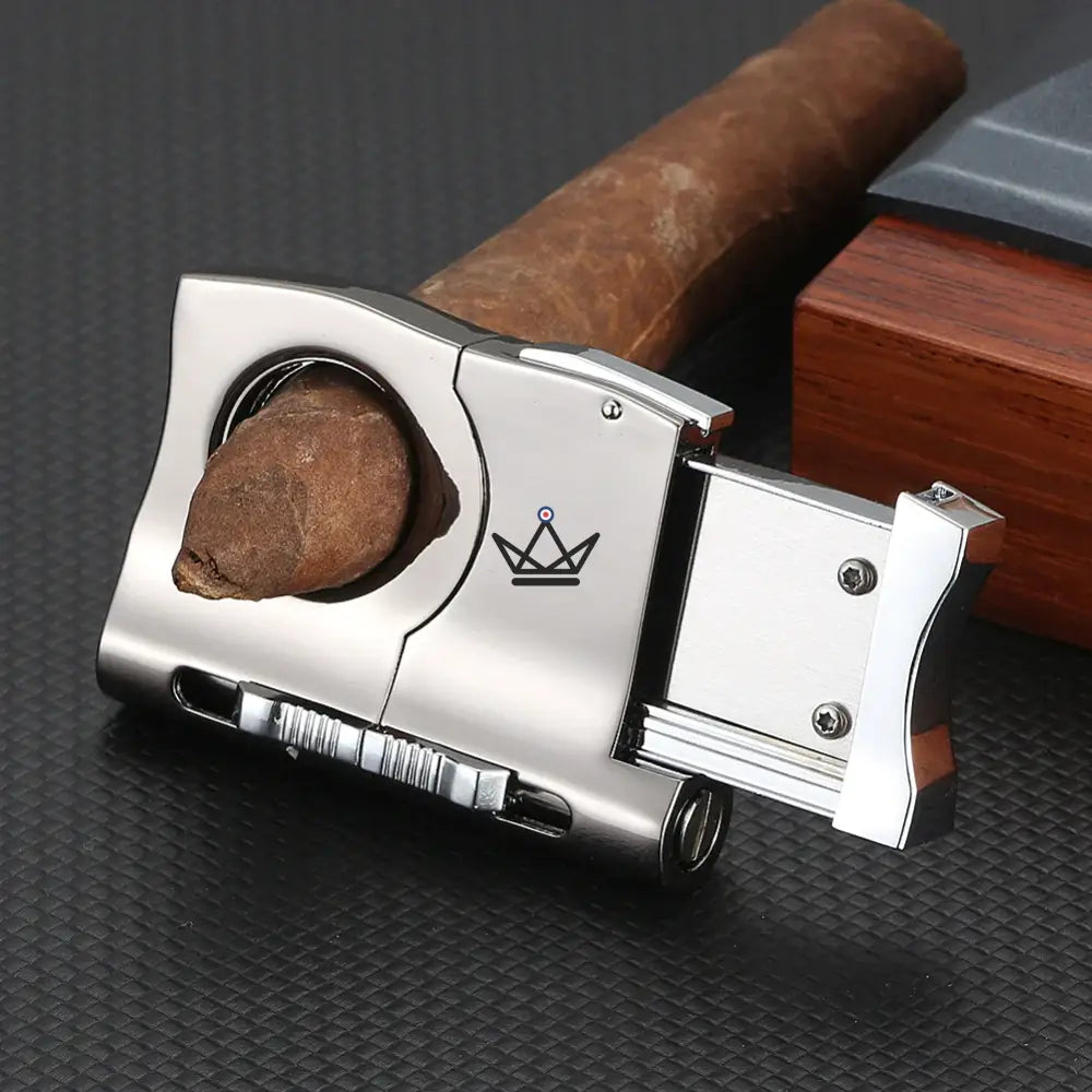 Ignition Pro Pack — Refillable Dual Torch Lighter & Guillotine Cigar Cutter + Punch | Cigar Gift Box Included — view 7