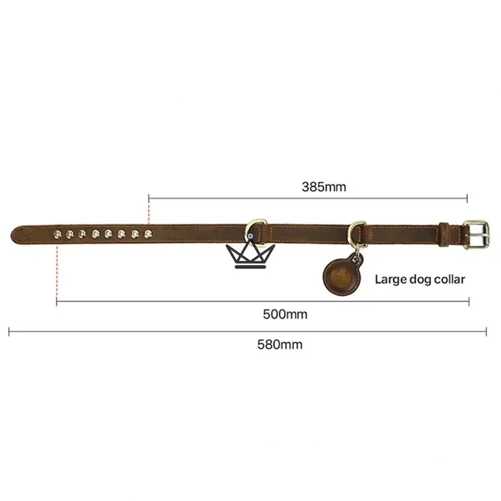 Collier en cuir personnalisable pour chien, Emplacement AirTag – Voyageur Argos — image 11