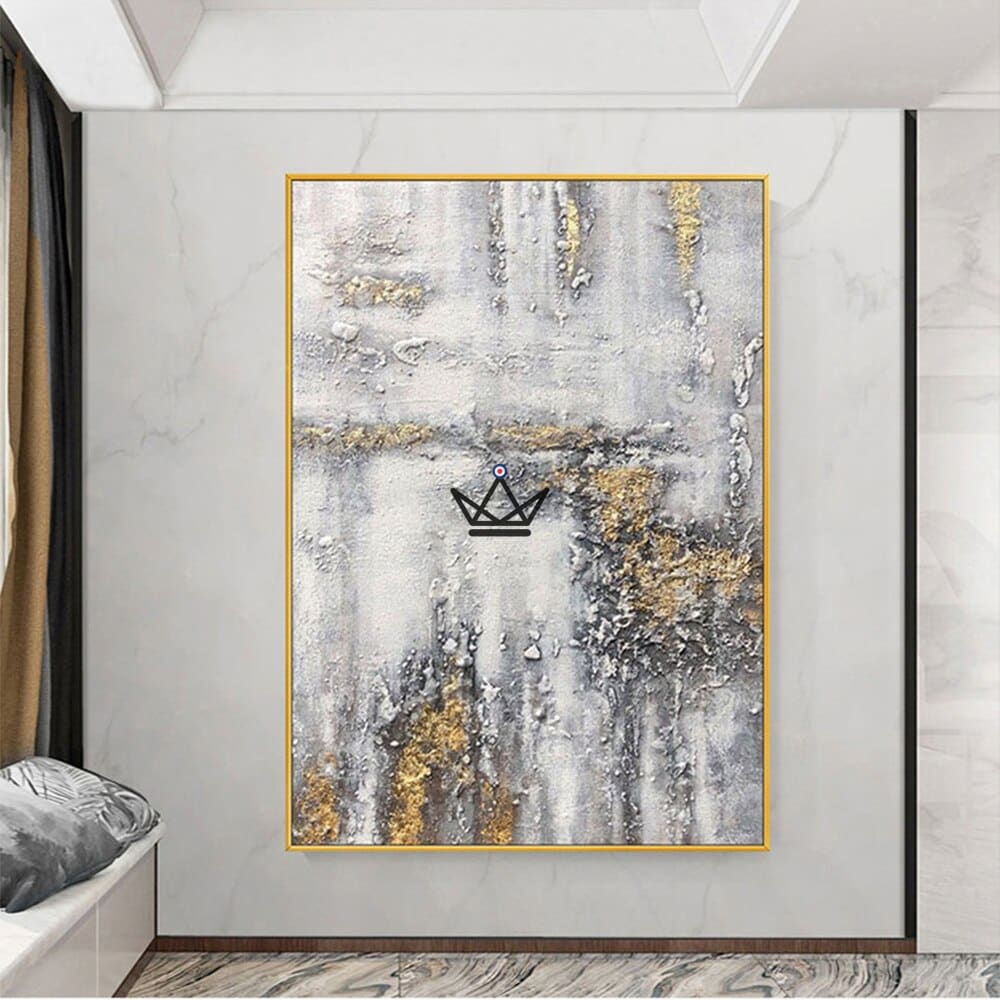 XXL oil painting on canvas - Golden Abstraction — view 3